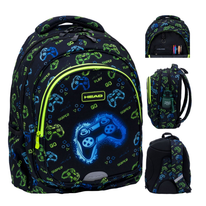 Školský batoh Head GO PLAYING NEON pre žiakov | 27 l Školský batoh Head GO PLAYING NEON pre žiakov | 27 l