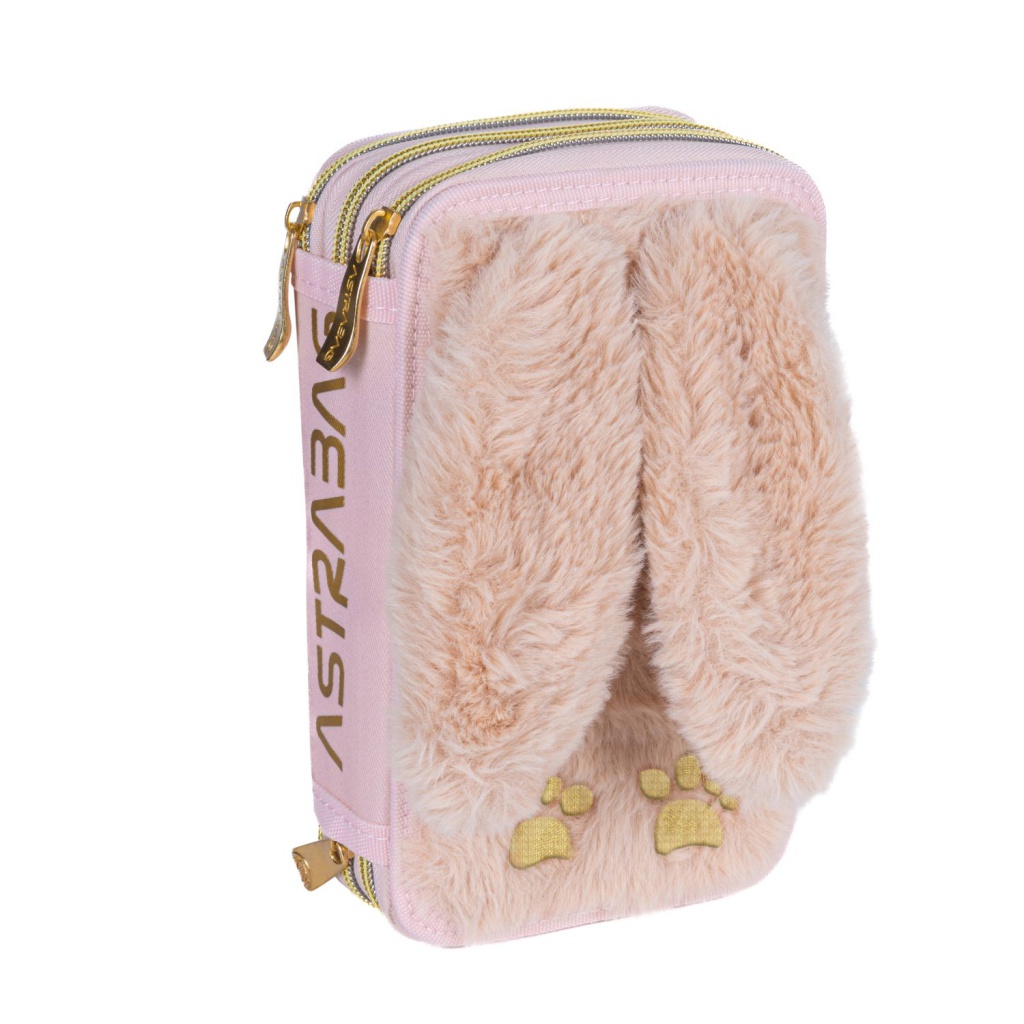 Trojposchodový peračník FLUFFY BUNNY s výbavou ✓ Rozkošný dizajn, kompletné vybavenie