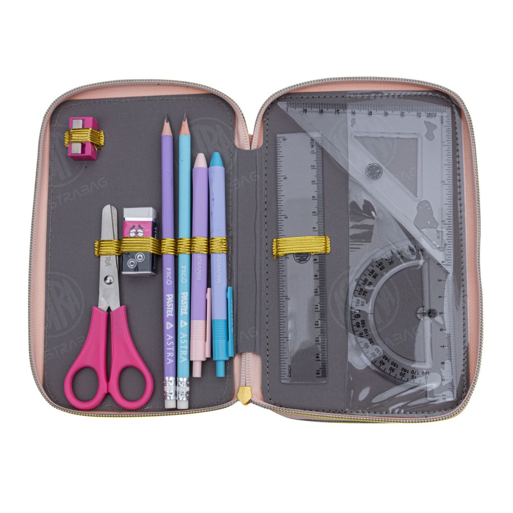 Třípatrový penál AstraBAG s kompletní náplní kvalitních psacích potřeb je perfektním řešením pro školáky. S tímto p