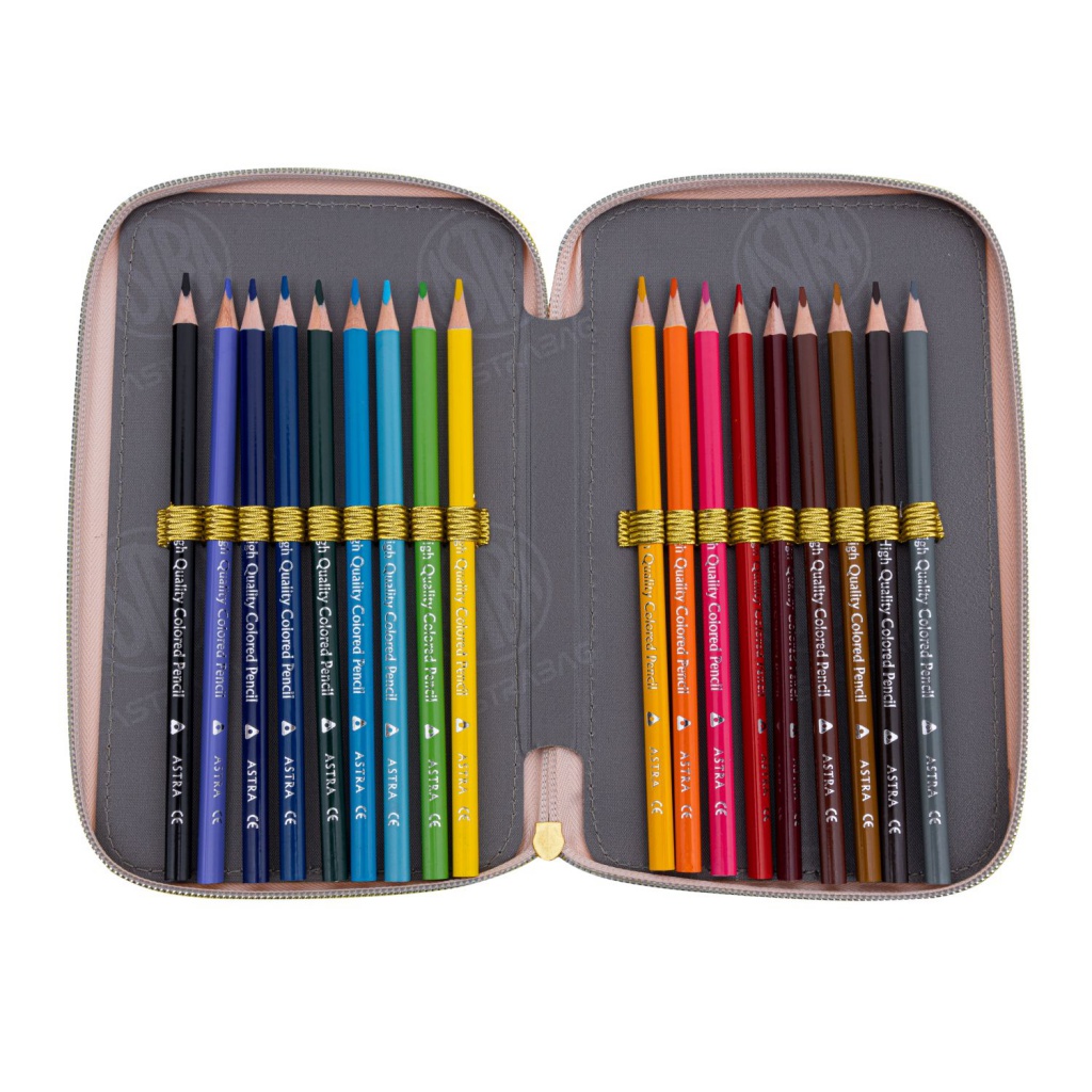 Trojposchodový peračník FLUFFY BUNNY s výbavou ✓ Rozkošný dizajn, kompletné vybavenie