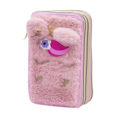 Trojposchodový peračník AstraBAG FLUFFY UNICORN s náplňou – ružový chlpatý dizajn Trojposchodový peračník AstraBAG FLUFFY UNICORN s náplňou – ružový chlpatý dizajn