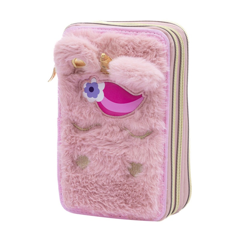 Trojposchodový peračník AstraBAG FLUFFY UNICORN s náplňou – ružový chlpatý dizajn Trojposchodový peračník AstraBAG FLUFFY UNICORN s náplňou – ružový chlpatý dizajn