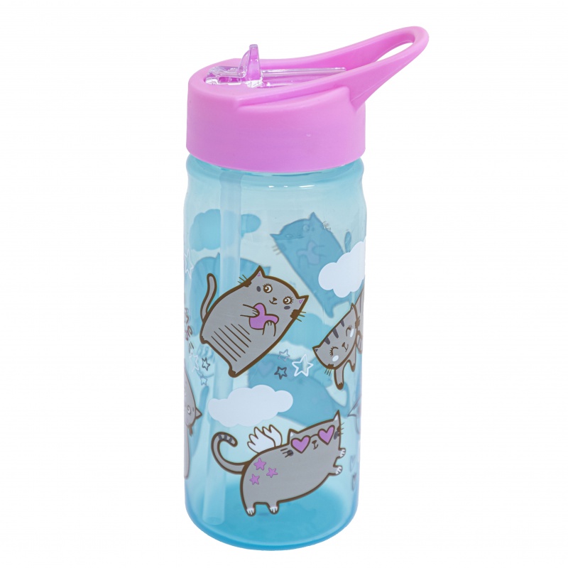 Praktická fľaša AQUA PURE s atraktívnym motívom. Vyrobená z bezpečného plastu bez BPA s objemom 450 ml. Vďaka praktickému popruh