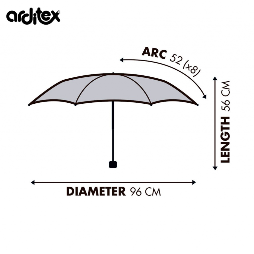 Skladací dáždnik Real Madrid RM17492 – oficiálny dizajn