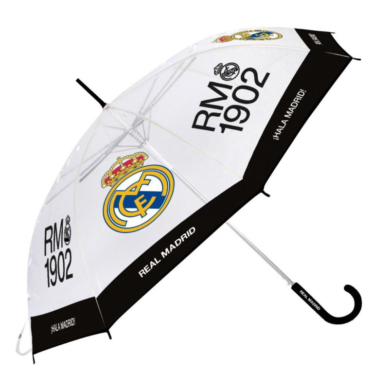 Deštník Real Madrid průhledný automatický RM17491 – průměr 95 cm Deštník Real Madrid průhledný automatický RM17491 – průměr 95 cm