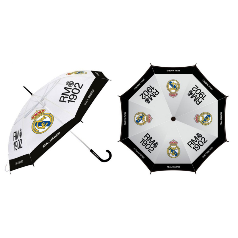 Deštník Real Madrid průhledný automatický RM17491 – průměr 95 cm Deštník Real Madrid průhledný automatický RM17491 – průměr 95 cm