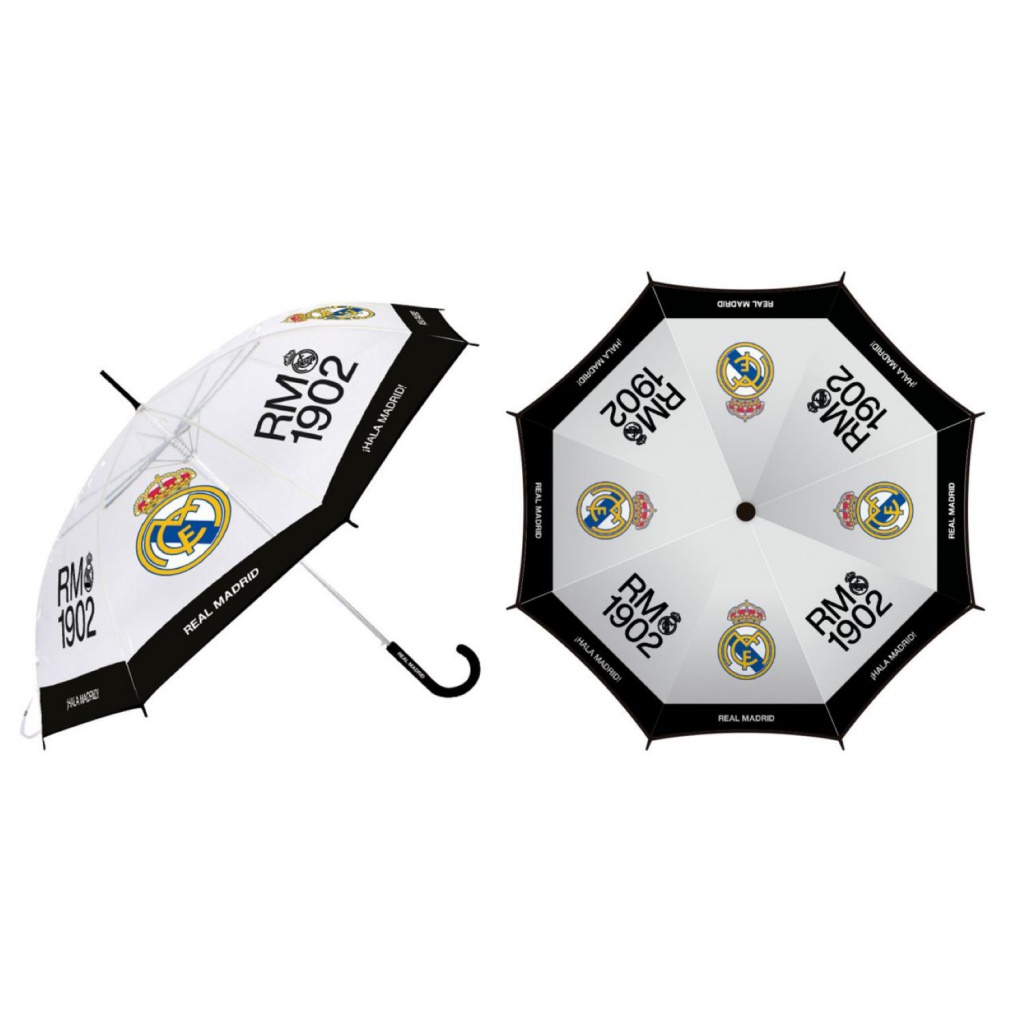Deštník Real Madrid průhledný automatický RM17491 – průměr 95 cm