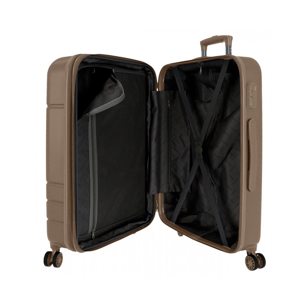 Cestovní kufr Movem Galaxy Champagne, 68×48×27 cm, 72L, TSA zámek
