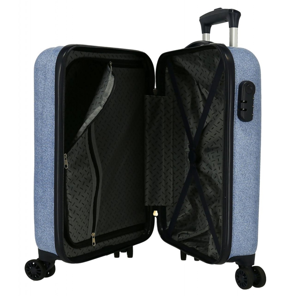 Sada cestovných kufrov MINNIE MOUSE Style, ABS, 68cm + 55cm, modré, Joumma Bags