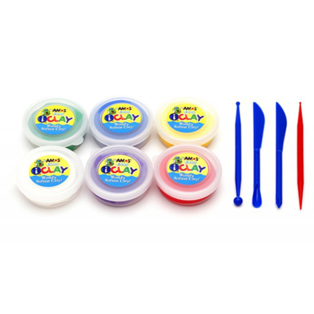 AMOS CiastoPlasto – modelovacia hmota 6 farieb 6×18 g s príslušenstvom