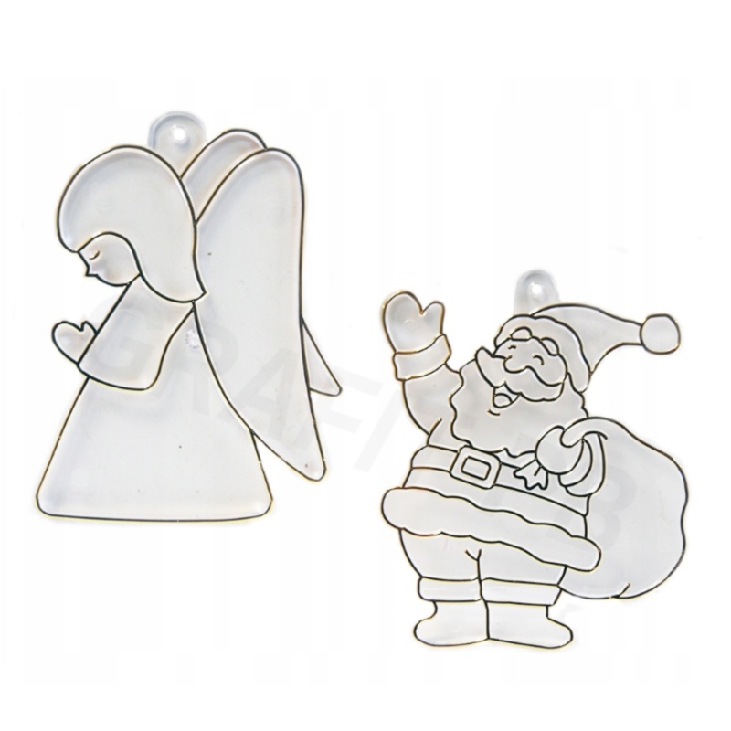 AMOS Glass Deco Sun Deco Christmas – Vianočná kreatívna sada, 6x10,5 ml + 6 šablón