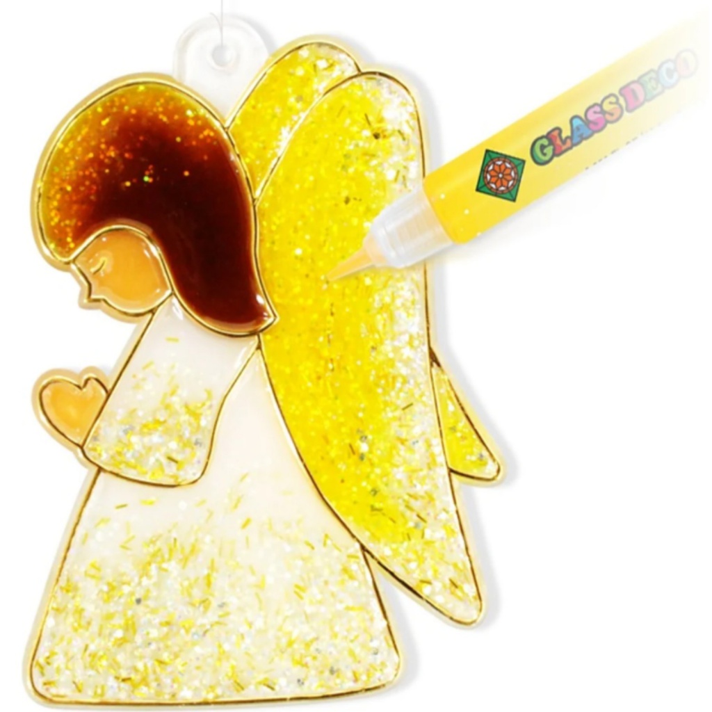 Vitrážové barvy AMOS Sun Deco Christmas – 10 barev + 12 vitráží 🎄