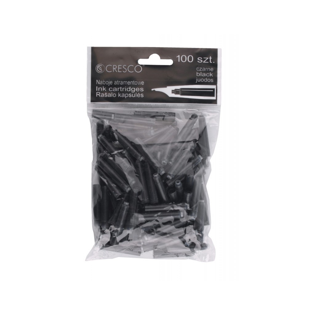 Cresco bombičky do plnicích per černé 100 ks | Náhradní inkoustové náplně