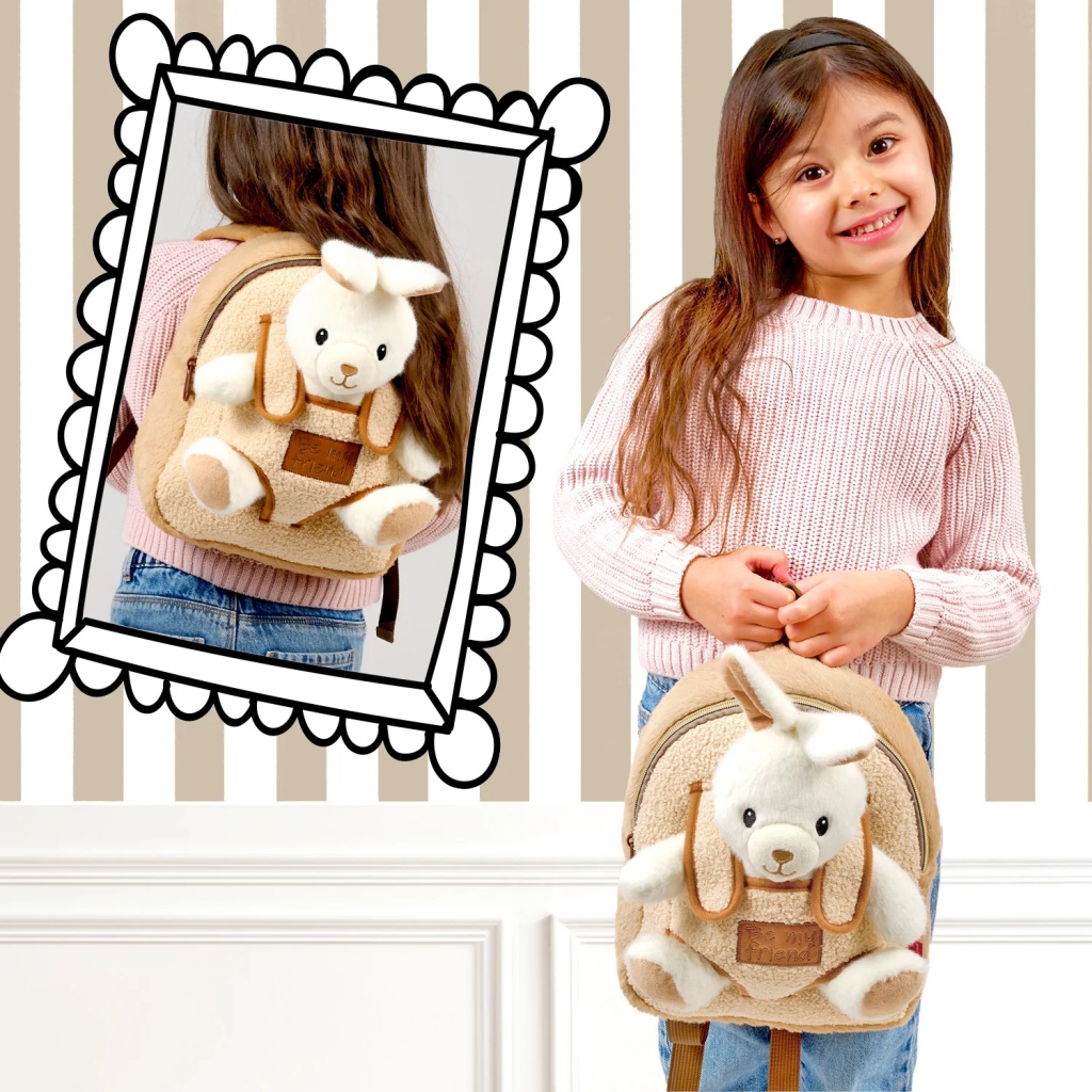 Detský batoh s plyšovým zajačikom Perletti Daisy Bunny – Be My Friend Cozy Collection
