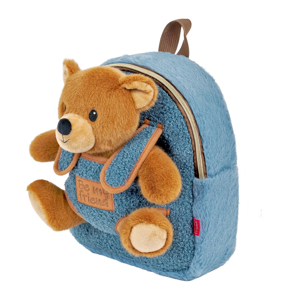 Rozkošný dětský batoh Perletti Toys z kolekce Cozy přináší kombinaci praktičnosti a zábavy. Součástí batohu je měkký plyšový m