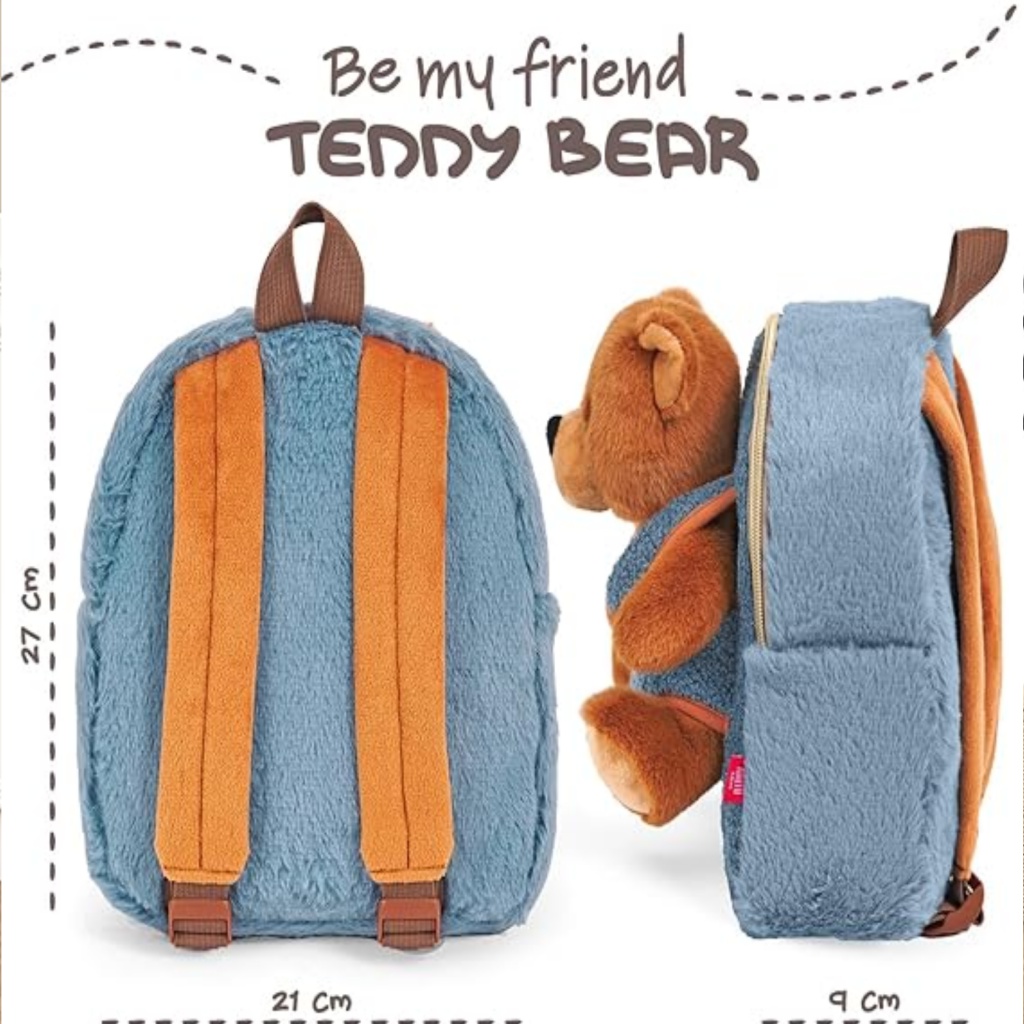 Perletti Toys detský batoh s plyšovým mackom ✓ Cozy kolekcia – 13093