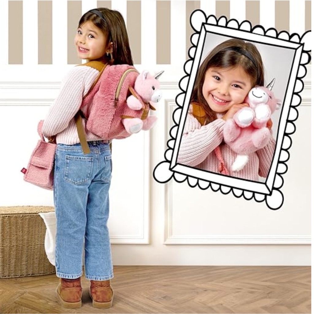 Detský plyšový batoh s jednorožcom Perletti Toys – odnímateľná hračka, 13094