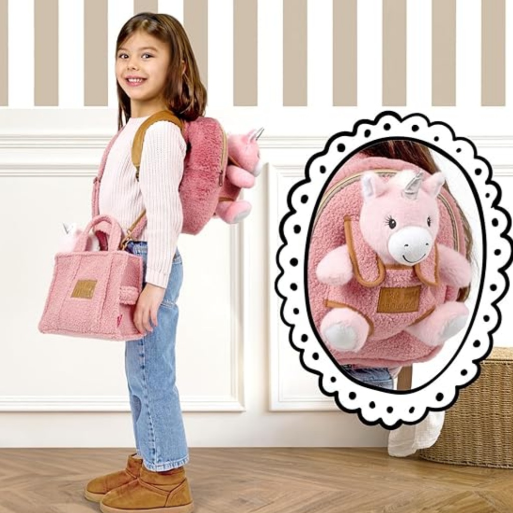 Detský plyšový batoh s jednorožcom Perletti Toys – odnímateľná hračka, 13094