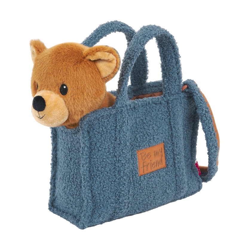 Detská plyšová kabelka s odnímateľnou hračkou Perletti Toys Macko 27×22×9 cm