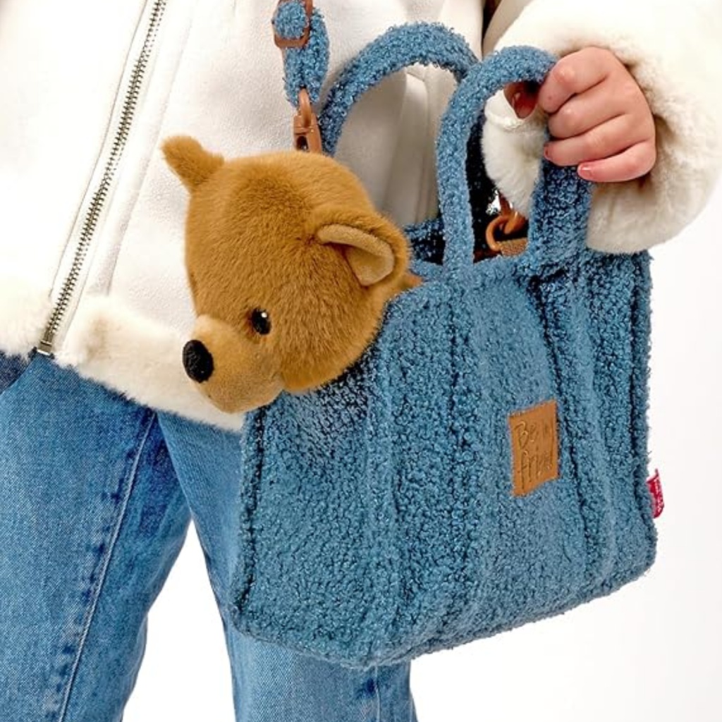 Detská plyšová kabelka s odnímateľnou hračkou Perletti Toys Macko 27×22×9 cm