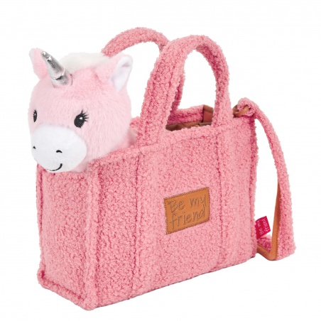 Detská plyšová kabelka s odnímateľnou hračkou Perletti Toys Jednorožec 27×22×9 cm