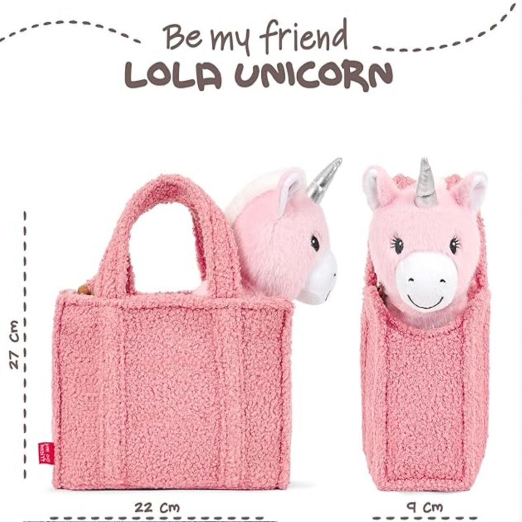 Detská plyšová kabelka s odnímateľnou hračkou Perletti Toys Jednorožec 27×22×9 cm
