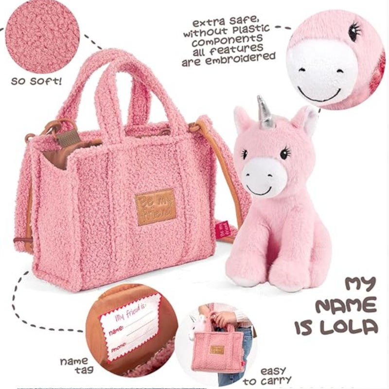 Detská plyšová kabelka s odnímateľnou hračkou Perletti Toys Jednorožec 27×22×9 cm Detská plyšová kabelka s odnímateľnou hračkou Perletti Toys Jednorožec 27×22×9 cm