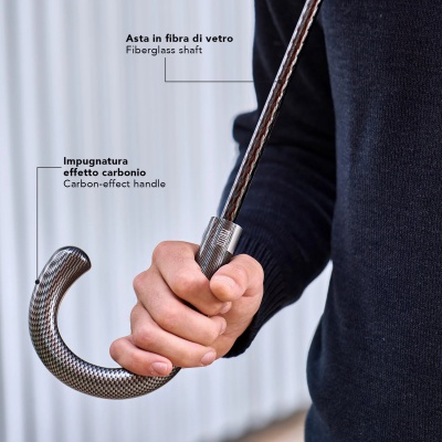 Unisex deštník Perletti XL modrý – větruodolný s reflexním lemem a karbonovou rukojetí Unisex deštník Perletti XL modrý – větruodolný s reflexním lemem a karbonovou rukojetí