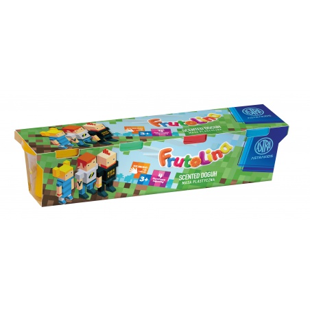 Modelovacia hmota AstraFUN Frutolina Pixel 4×100 g – kreatívne hračky pre deti