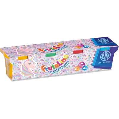 Modelovacia hmota AstraFUN Frutolina Unicorn 4×100 g – kreatívne hravé balenie s jednorožcom