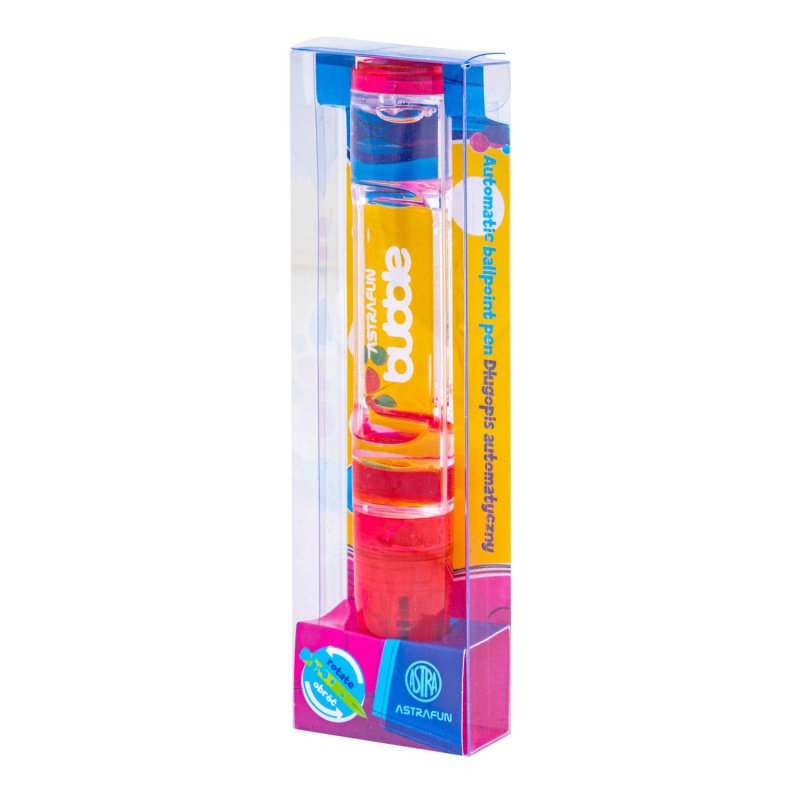 Guľôčkové pero AstraPen BUBBLE mix farieb | Modrý atrament | PET box