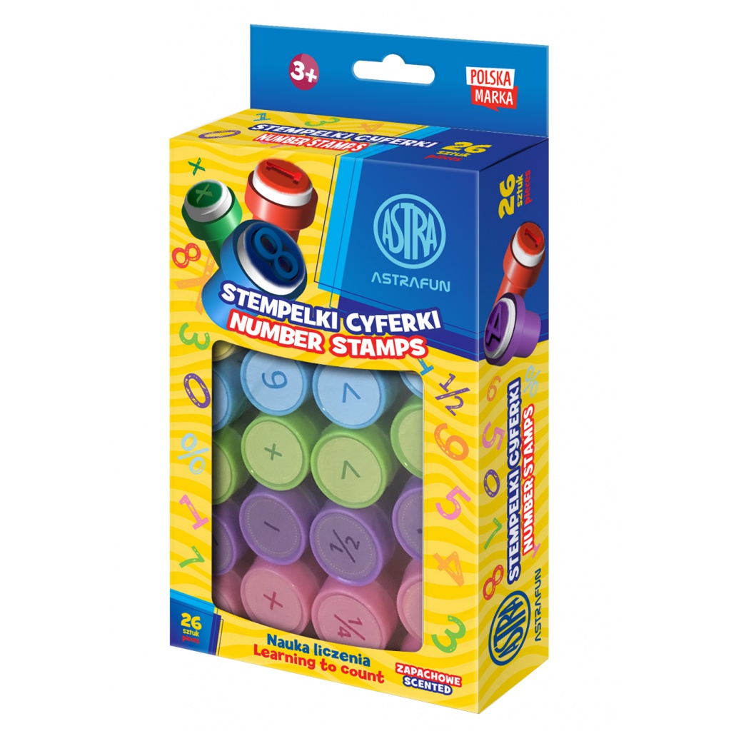 Dekoratívne pečiatky AstraFUN Matematika, 26 ks, voňavé