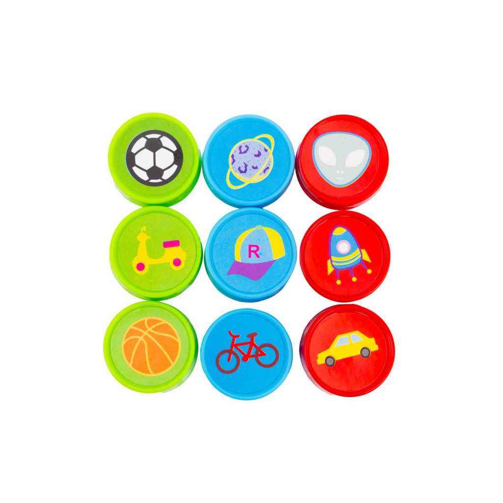 Dekoratívne pečiatky AstraFUN Boys, 9 ks – voňavé pečiatky pre deti