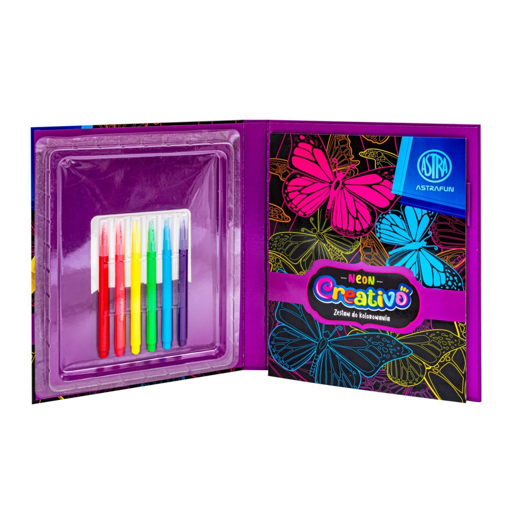 Astra Creativo Neon – set pro vybarvování s neonovými fixy