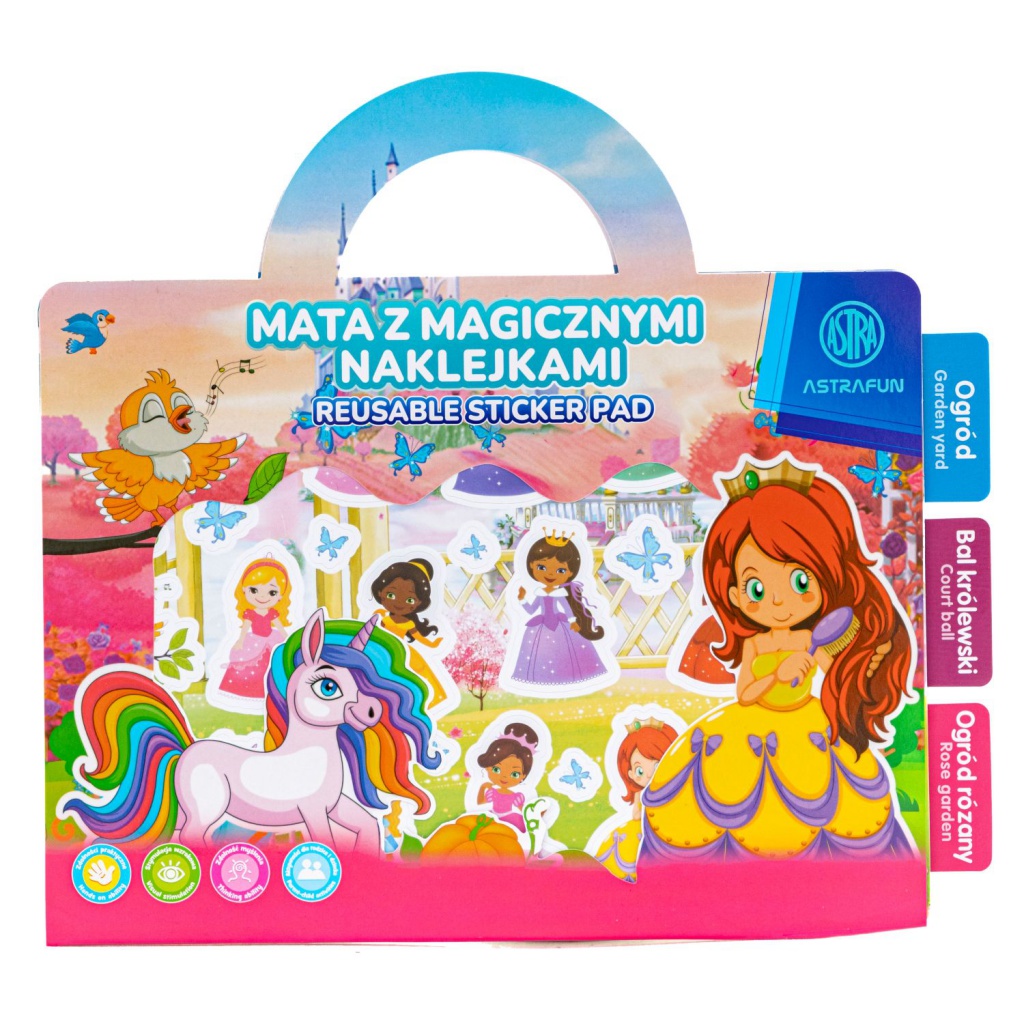 ASTRAFUN sada opakovane použiteľných nálepiek – Princesses, Safari, Ocean, Dinosaurs