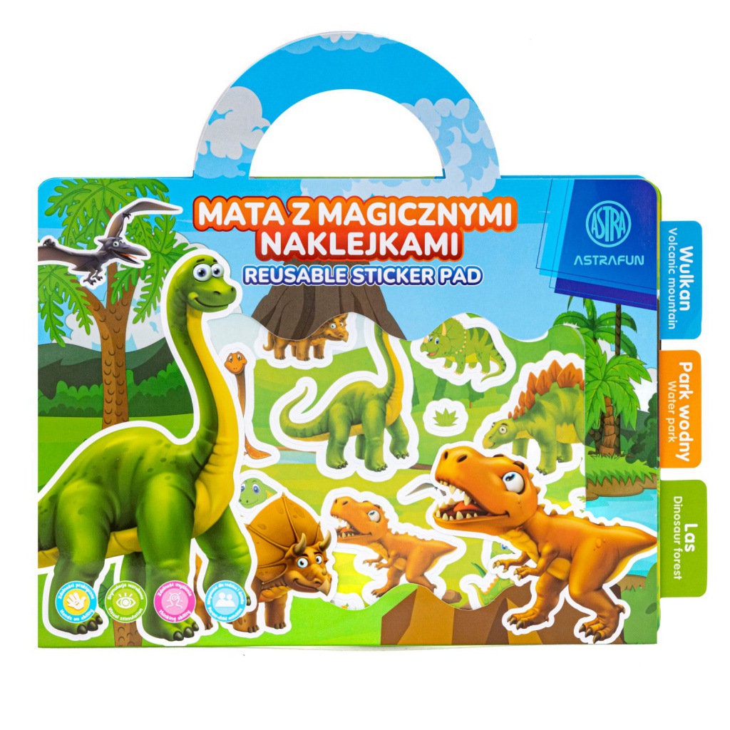 ASTRAFUN sada opakovane použiteľných nálepiek – Princesses, Safari, Ocean, Dinosaurs