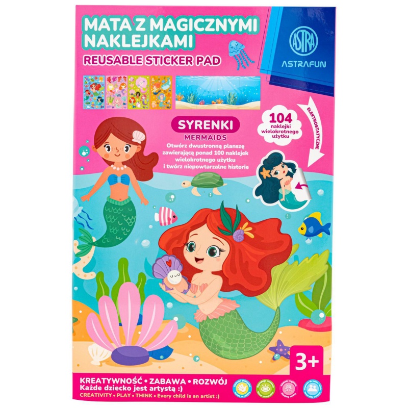 Kreatívna XL sada s magickými nálepkami AstraFun – Jednorožec, Zvieratá, Vesmír, Morské panny
