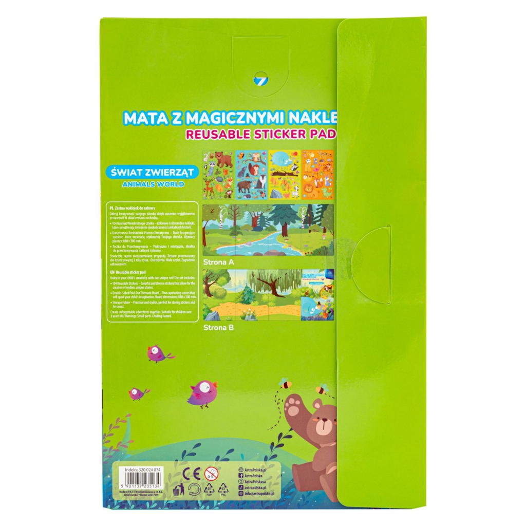 Kreatívna XL sada s magickými nálepkami AstraFun – Jednorožec, Zvieratá, Vesmír, Morské panny