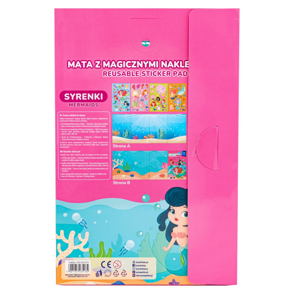 Kreatívna XL sada s magickými nálepkami AstraFun – Jednorožec, Zvieratá, Vesmír, Morské panny