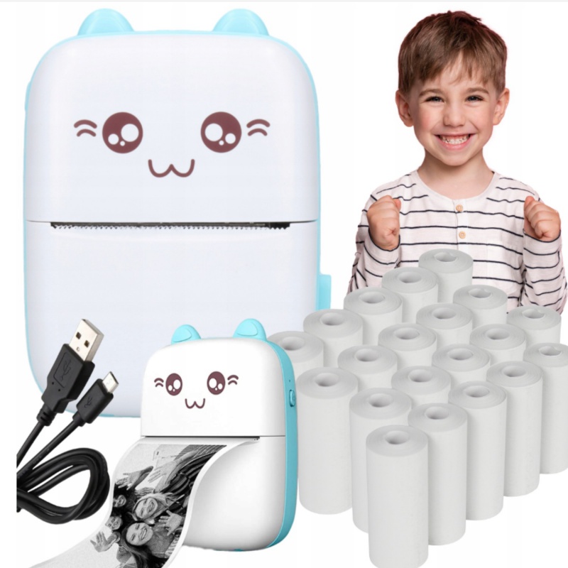 AstraFUN Animals Mini termální tiskárna je bezdrátová mini tiskárna s připojením přes Bluetooth nebo USB. Umožní vám rychle vy AstraFUN Animals Mini termální tiskárna je bezdrátová mini tiskárna s připojením přes Bluetooth nebo USB. Umožní vám rychle vy