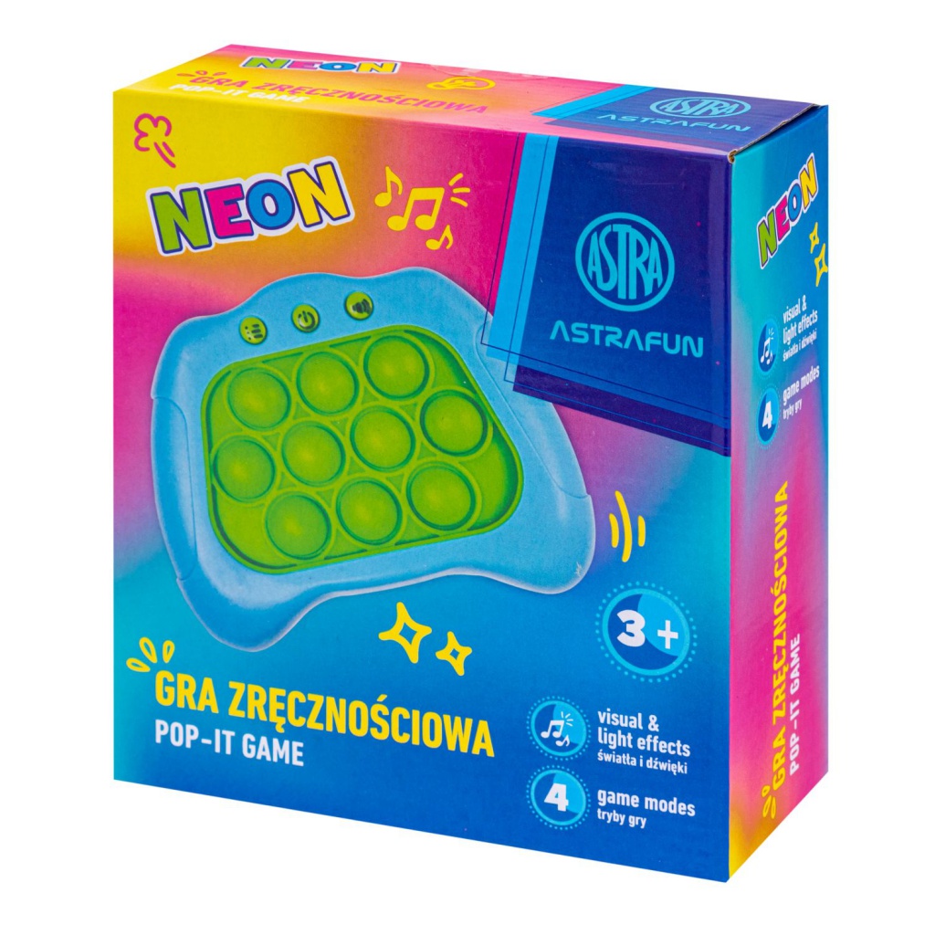 POP-IT ASTRAFUN Neon ✓ svietiaca senzorická hračka pre deti – farebná zábava