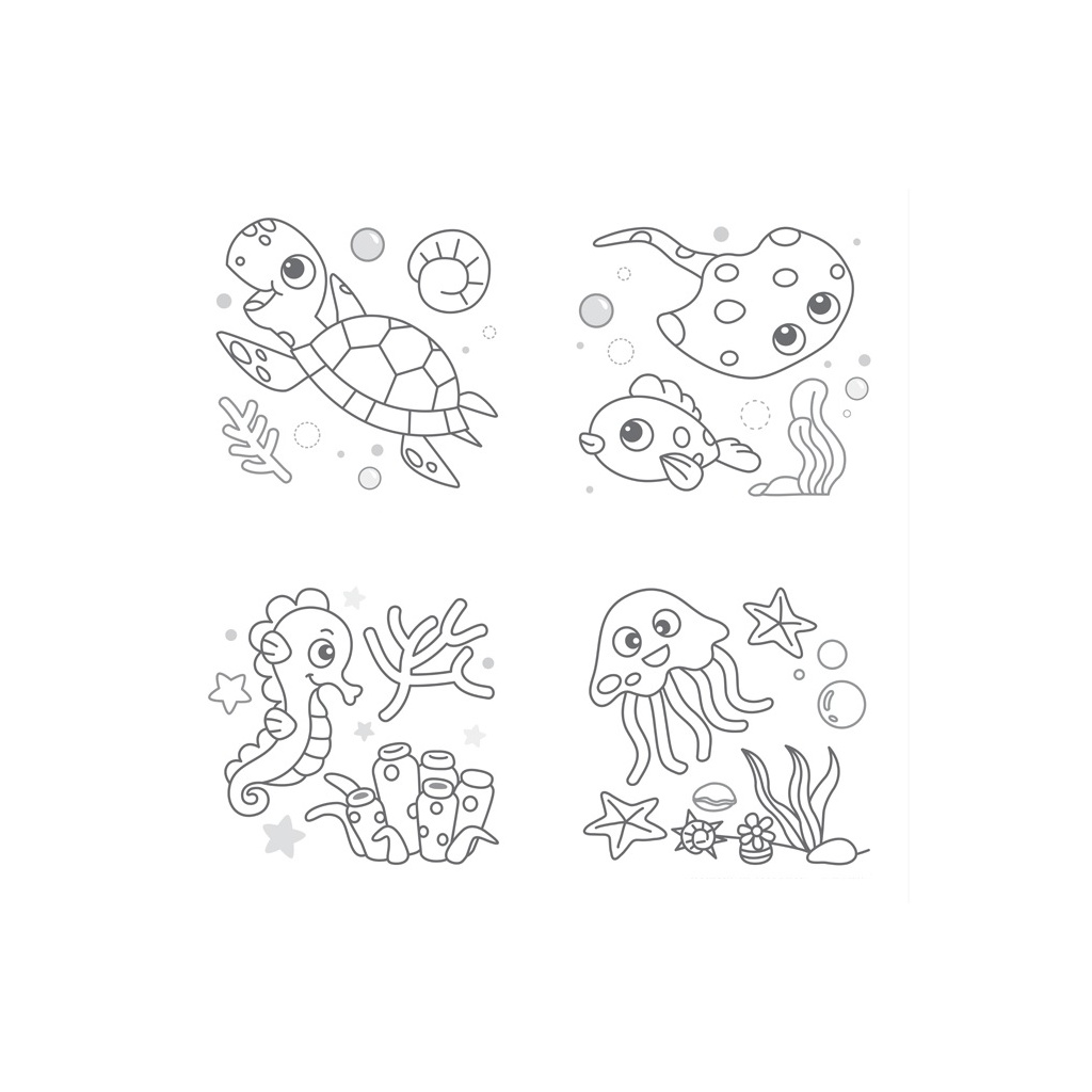 Sada vitrážových farieb AMOS Glass Deco obsahuje 6 odtieňov po 10,5 ml a čierny kontúrovací liner. Umožňuje jednoduché a kreatív