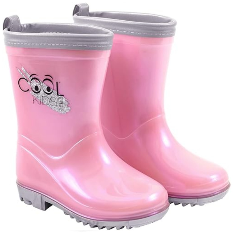 Perletti Cool Kids Perlato Rosa | 🌧️ Detské reflexné gumáky s perleťovým efektom Perletti Cool Kids Perlato Rosa | 🌧️ Detské reflexné gumáky s perleťovým efektom