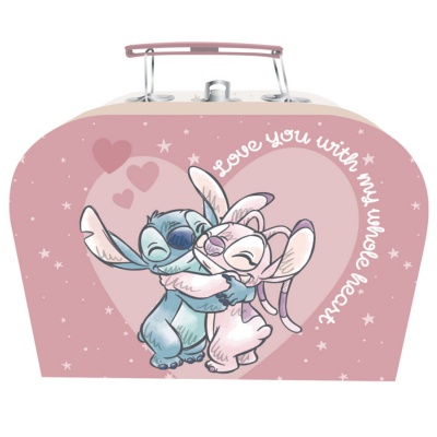 Detský kufrík Lilo & Stitch | 💙 Kartónový úložný kufrík 19×14×7 cm