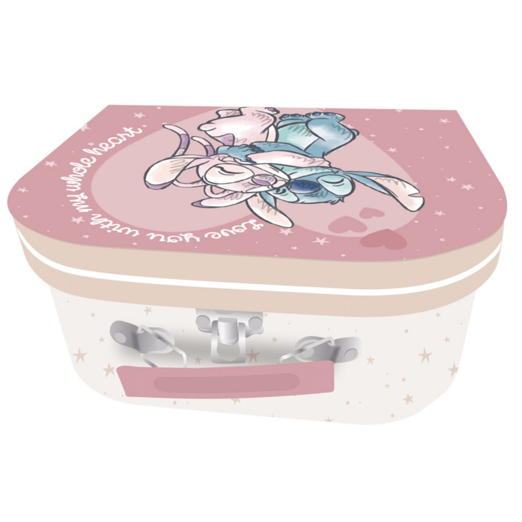 Detský kufrík Lilo & Stitch | 💙 Kartónový úložný kufrík 19×14×7 cm