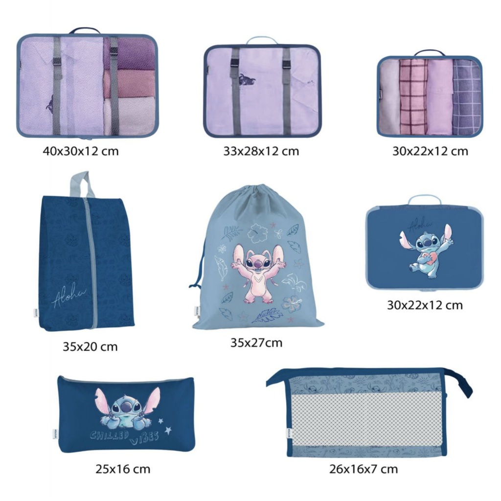 Cestovní sada organizérů Lilo & Stitch – 8 ks