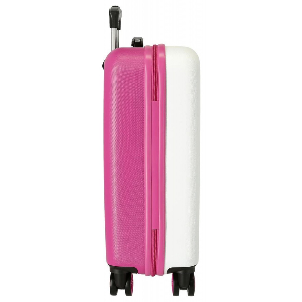 Stylový kabinový kufr Disney Minnie Mouse In Love v růžovo-bílém provedení je ideální společník na každou cestu. Vyroben z ode