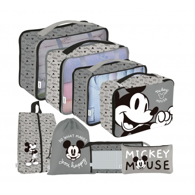 Sada cestovných tašiek Mickey Mouse 8-dielna sivá | Arditex | ZdenkaTri.sk