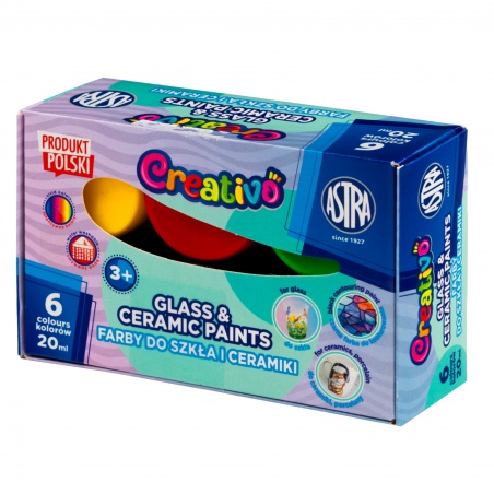 ASTRA Creativo barvy na sklo 6×20 ml | průhledné dekorační barvy | ZdenkaTri.sk