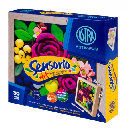 ASTRA Sensorio Art Ruže – modelovacia hmota 30 farieb s rámikom | ZdenkaTri.sk